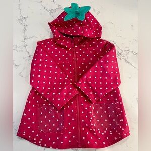Carter’s Strawberry Raincoat with Pockets Size 18 Months